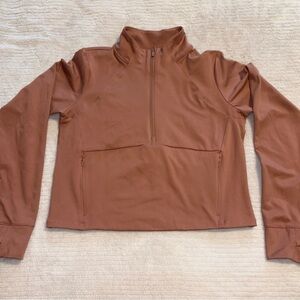 Brown Quarter-Zip Pullover